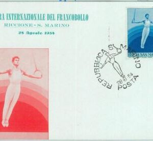 67703 - SAN MARINO - POSTAL HISTORY - FDC MAXIMUM CARD - 1954 SPORT: GYMNASTICS