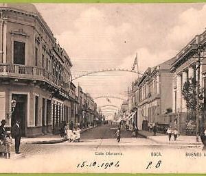af0437  - ARGENTINA - Vintage Postcard - Buenos Aires -Boca,Calle Olavarria-1904