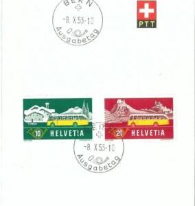 72065 - SWITZERLAND - POSTAL HISTORY -  FDC on official post PAPER 1953