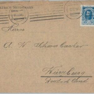 75040 - LATVIA  Russia  - POSTAL HISTORY - COVER  from  RIGA to GERMANY 1913
