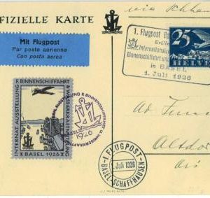 P0047 - Switzerland - POSTAL HISTORY - SBHV # F5 + POSTER STAMP on SF# 26.3 Scha