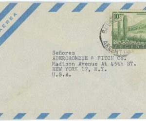 aa3059  - ARGENTINA - POSTAL HISTORY -  AIRMAIL COVER to the USA