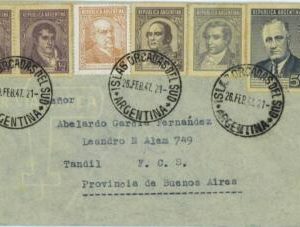 aa3062 - ARGENTINA - POSTAL HISTORY - COVER from  ORCADAS del SUD 1947  Polar