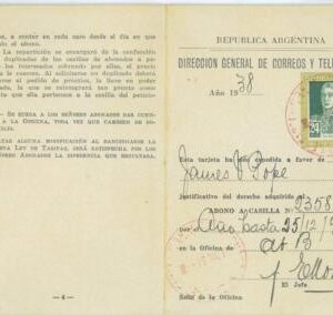 aa3066 - ARGENTINA - POSTAL HISTORY -  STATIONERY CARD 1937 - PO BOX membership