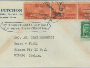 81600 - Caribbean- POSTAL HISTORY -  Propaganda postmark on COVER  1950's  Sugar