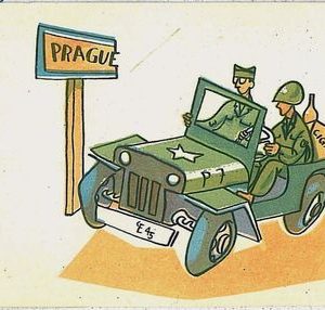 29442  -VINTAGE POSTCARD:  CZECH REPUBLIC - Prague    - AMERICAN MILITARY HUMOUR