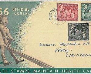 POSTAL HISTORY -  NEW ZEALAND : HEALTH STAMPS fdc cover 1956