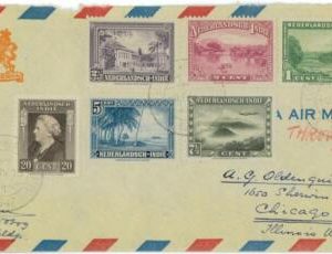 93663 - DUTCH INDIES  - POSTAL HISTORY - Airmail  COVER to USA  1947  Vulcano