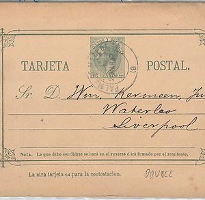 58433 - SPAIN - POSTAL HISTORY: DOUBLE STATIONERY CARD - PALMA DE MALLORCA  1897
