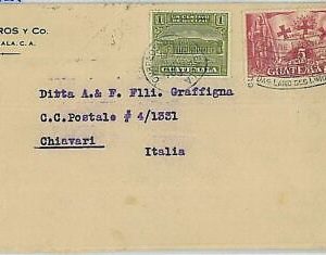 21768 - GUATEMALA - POSTAL HISTORY - COVER to ITALY 1933 Columbus  METEOROLOGY