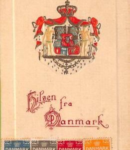 ac9589 - DENMARK - VINTAGE POSTCARD - FLAG, Embossed