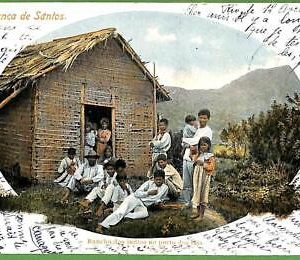 ah2795 - BRAZIL - VINTAGE POSTCARD Postal Antigua - Santos - Indios 1902 ETHNIC