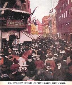 ac9690 - DENMARK - VINTAGE POSTCARD - Copenhagen, Street Scene - 1909
