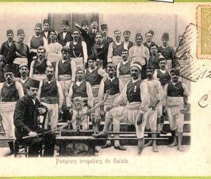 a0521 - TURKEY - VINTAGE POSTCARD - Pompiers Irreguliers de Galata