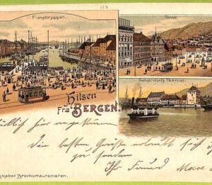 af2189 - NORWAY - VINTAGE POSTCARD  - Hilsen fra Bergen