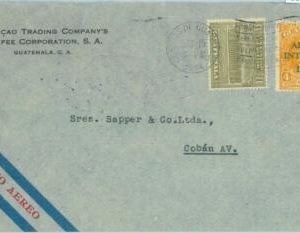 86044 - GUATEMALA - POSTAL HISTORY - Overprinted stamps INTERNAL AIRMAIL COVER