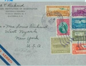 86049 - GUATEMALA - POSTAL HISTORY - Overprinted stamps on AIRMAIL COVER 1938