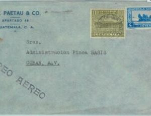 86048 - GUATEMALA - POSTAL HISTORY - Overprinted stamps INTERNAL AIRMAIL COVER