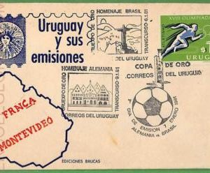 af3668 - URUGUAY - POSTAL HISTORY -  COVER 1964  FOOTBALL