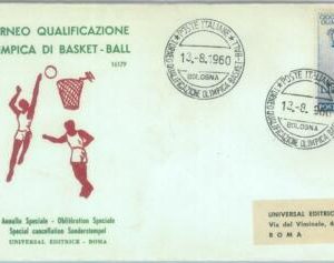 89805 - ITALY - Postal History - SPECIAL COVER 1960 Olympics Games BASKETBALL
