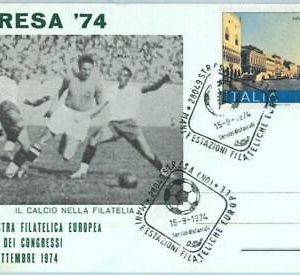 90865  - ITALY - POSTAL HISTORY - SPECIAL Postmark &  Postcard 1974  Football
