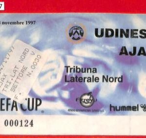 C1577 - Collectible FOOTBALL TICKET stub - UEFA Cup  1997 :  UDINESE vs AJAX