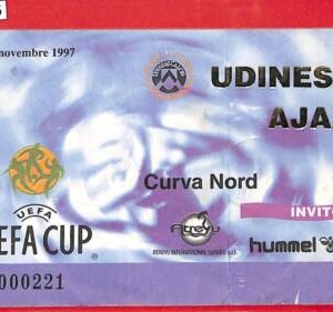 C1576 - Collectible FOOTBALL TICKET stub - UEFA Cup  1997 :  UDINESE vs AJAX