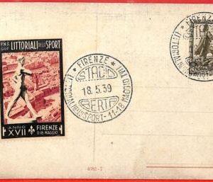 aa2442 - ITALY - Postal History - Special Postmark on POSTCARD 1939 - Football