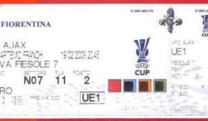 C0924 - Collectible FOOTBALL TICKET stub - UEFA 2009: FIORENTINA  vs AJAX