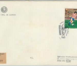 79044 - PARAGUAY - POSTAL HISTORY -  FOOTBALL postmark on REGISTERED COVER 1985