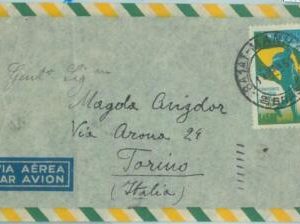 67897 -  BRAZIL - POSTAL HISTORY -  Cover to ITALY  1951: FOOTBALL
