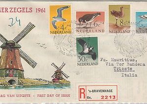 56558 - FAUNA Animals BIRDS -  NETHERLANDS -  POSTAL HISTORY: FDC COVER 1961