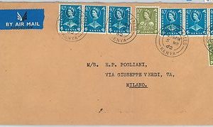61392 -  British KUT - POSTAL HISTORY:   COVER to ITALY 1962