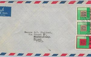 61378  -  British KUT - POSTAL HISTORY:   COVER to ITALY 1966 - UNESCO
