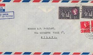 61383  -  British KUT - POSTAL HISTORY:   COVER to ITALY 1963