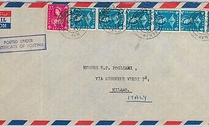 61388  -  British KUT - POSTAL HISTORY:   COVER to ITALY 1965