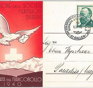 58454 -  SWITZERLAND - POSTAL HISTORY:  SPECIAL POSTCARD  1940 - STAMP DAY