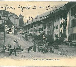 31309 Vintage postcard: SWITZERLAND - SCHWEIZ : Gruyères, Fribourg 1906