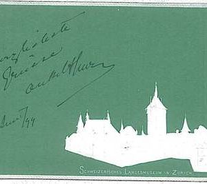 31285 - Vintage postcard: SWITZERLAND - SCHWEIZ :  Zurich - EMBOSSED! Nice! 1899