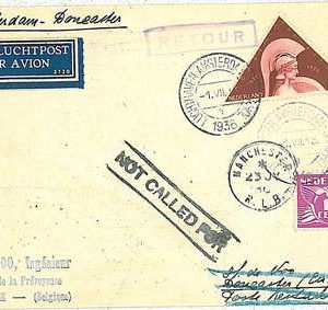 FIRST FLIGHT cover: MULLER # 242 - NETHERLANDS 1936 - NICE!