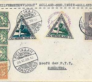 FIRST FLIGHT cover: MULLER #192 - NETHERLANDS  DUTCH INDIES  1933