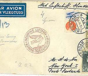 cover: MULLER #190 - NETHERLANDS - ZEPPELIN FIRST FLIGHT to NORTH AMERICA