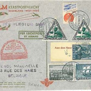 FIRST FLIGHT : MULLER #207 - NETHERLANDS  SURINAME  CURACAO - SIGNED by PILOT
