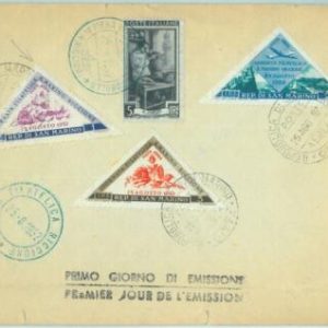 86575 - SAN MARINO - POSTAL HISTORY -  FDC  COVER 1952  Flowers
