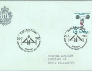 89816 - SAN MARINO - Postal History - SPECIAL POSTMARK 1985 SPORT Weightlifting