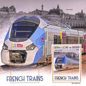 A6932 - SIERRA LEONE - ERROR MISPER Stamp Sheet - 2020 - French Trains,transport