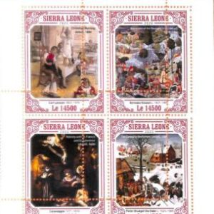 A6910 - SIERRA LEONE - ERROR MISPERF Stamp Sheet - 2020- ART RELIGION, Christmas