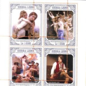 A6913 - SIERRA LEONE - ERROR MISPERF Stamp Sheet - 2020 - ART, BOUGUEREAU