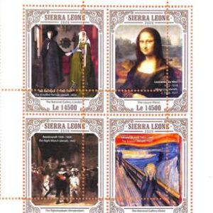 A6911 - SIERRA LEONE - ERROR MISPERF Stamp Sheet - 2020- ART, MUSEUMS