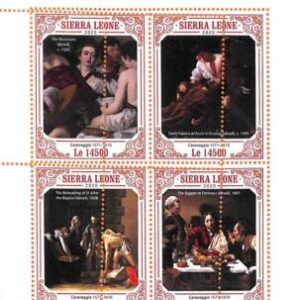 A6917- SIERRA LEONE - ERROR MISPERF Stamp Sheet - 2020 - CARAVAGGIO, ART
